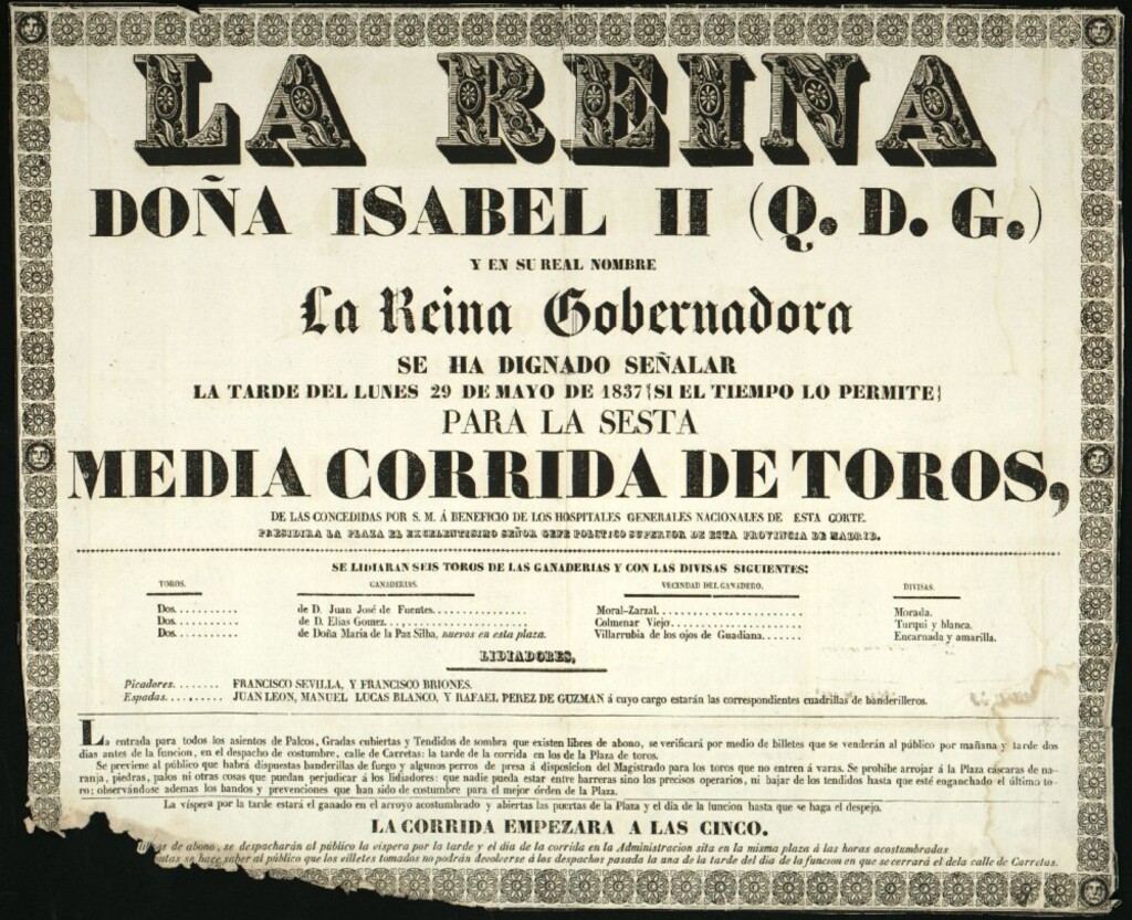 Miniatura de Corrida de toros celebrada el día 29 de mayo de 1837