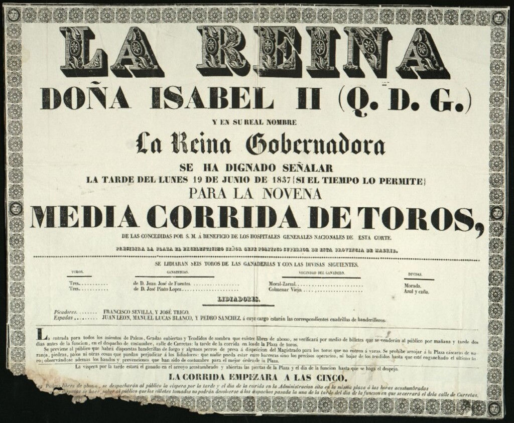 Miniatura de Corrida de toros celebrada el día 19 de junio de 1837