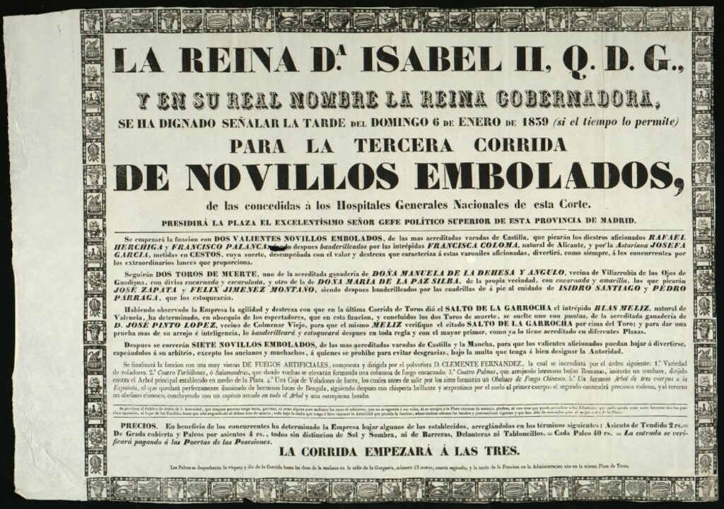 Miniatura de Corrida de toros celebrada el día 6 de enero de 1839