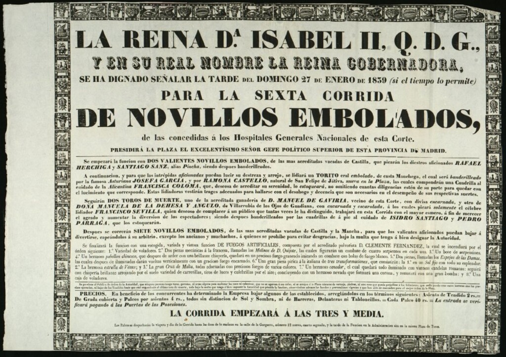 Miniatura de Corrida de toros celebrada el día 27 de enero de 1839