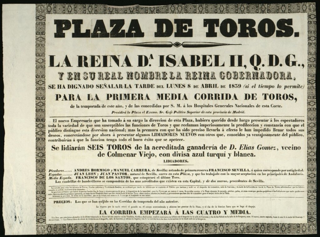 Miniatura de Corrida de toros celebrada el día 8 de abril de 1839