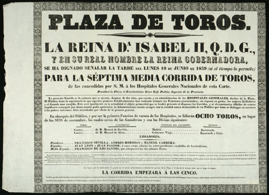 Miniatura de Corrida de toros celebrada el día 10 de junio de 1839