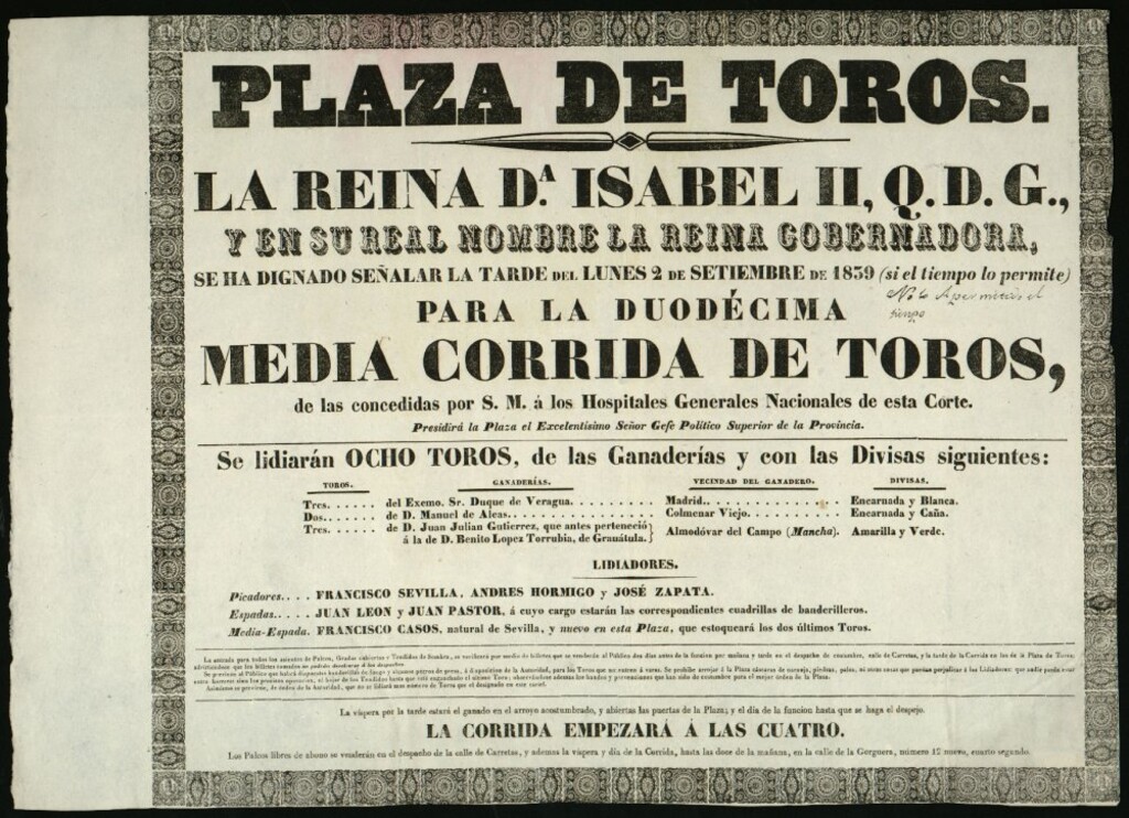 Miniatura de Corrida de toros celebrada el día 2 de septiembre de 1839