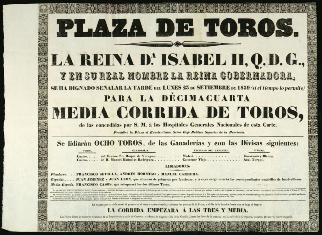 Miniatura de Corrida de toros celebrada el día 23 de septiembre de 1839