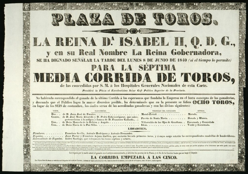 Miniatura de Corrida de toros celebrada el día 8 de junio de 1840