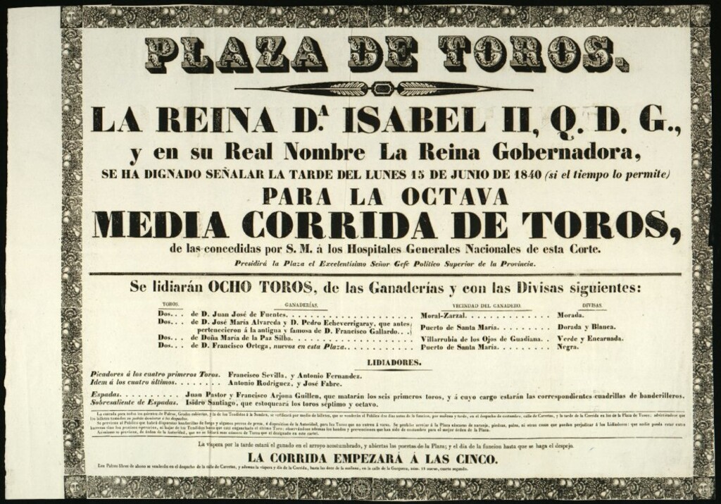 Miniatura de Corrida de toros celebrada el día 15 de junio de 1840