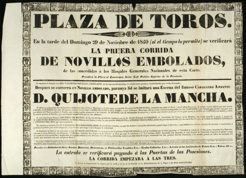 Miniatura de Corrida de novillos celebrada el día 29 de noviembre de 1840
