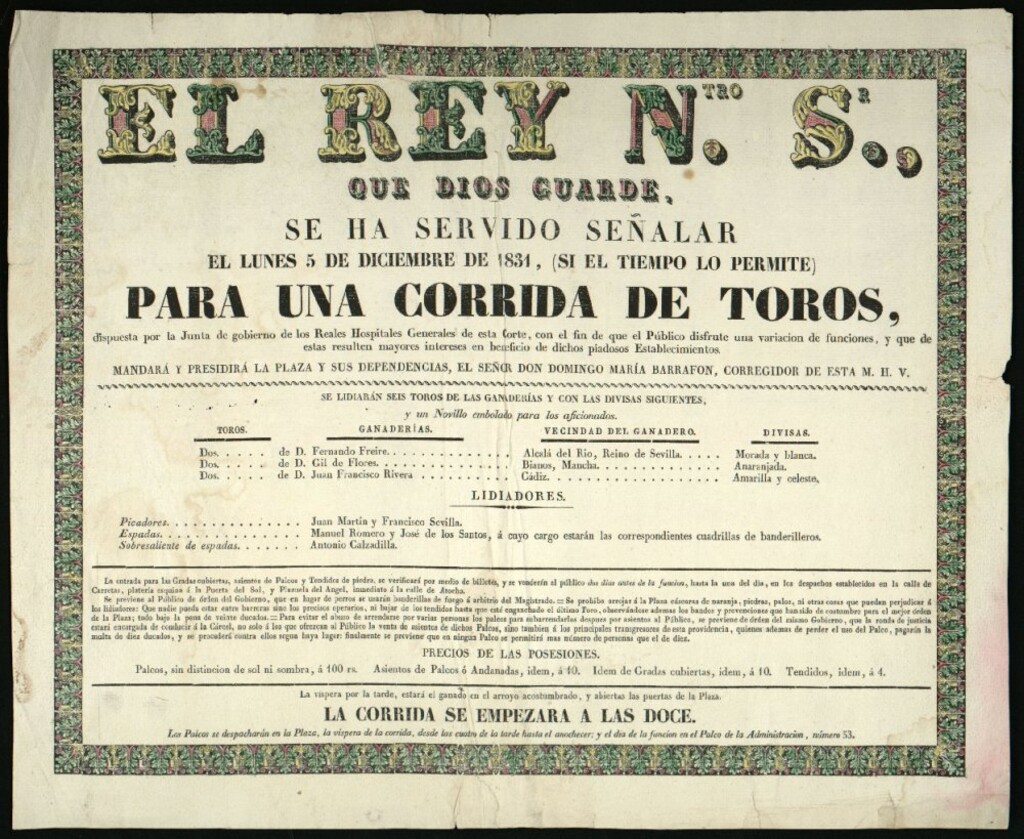 Miniatura de Corrida de toros celebrada el día 5 de diciembre de 1831
