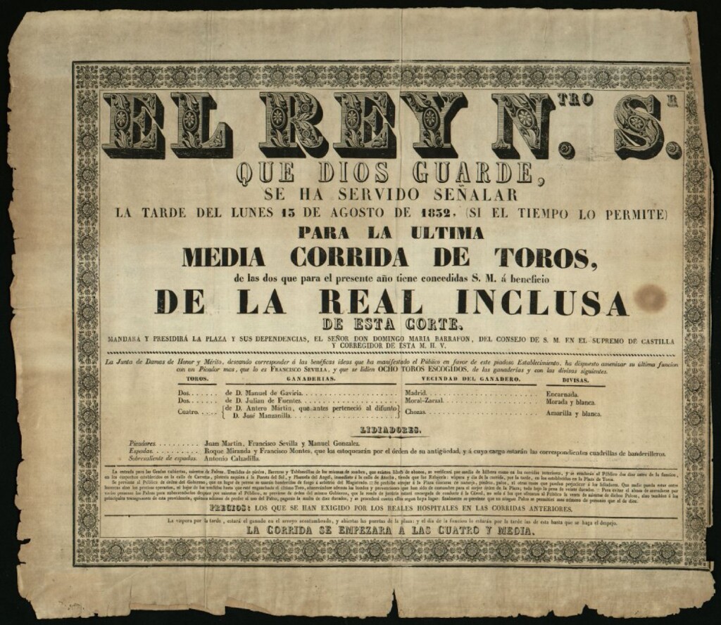 Miniatura de Corrida de toros celebrada el día 13 de agostode 1832