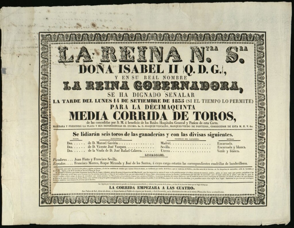 Miniatura de Corrida de toros celebrada el día 14 de septiembre de 1835