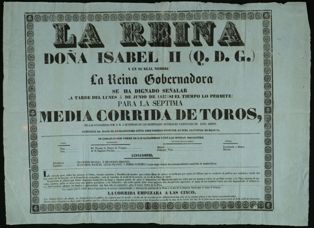 Miniatura de Corrida de toros celebrada el día 5 de junio de 1837