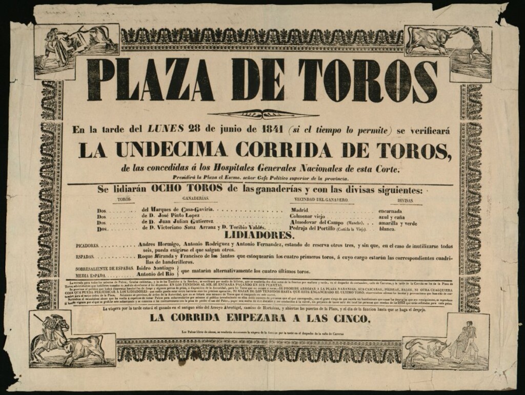 Miniatura de Corrida de toros celebrada el día 28 de junio de 1841