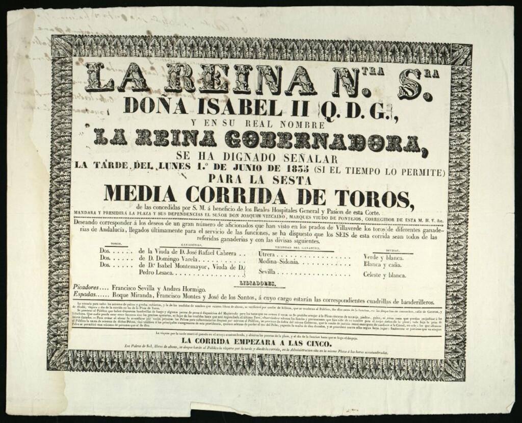 Miniatura de Corrida de toros celebrada el día 1 de junio de 1835