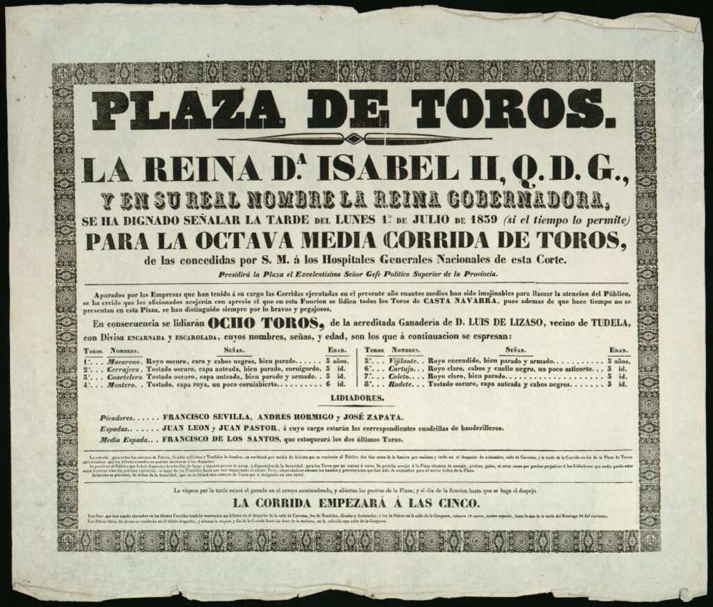 Miniatura de Corrida de toros celebrada el día 1 de julio de 1839