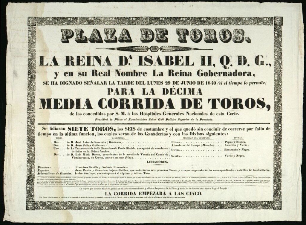 Miniatura de Corrida de toros celebrada el día 29 de junio de 1840