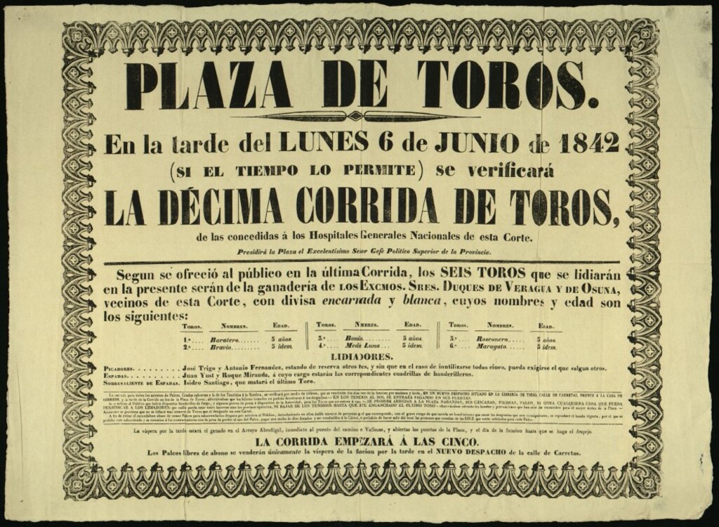 Miniatura de Corrida de toros celebrada el día 6 de junio de 1842