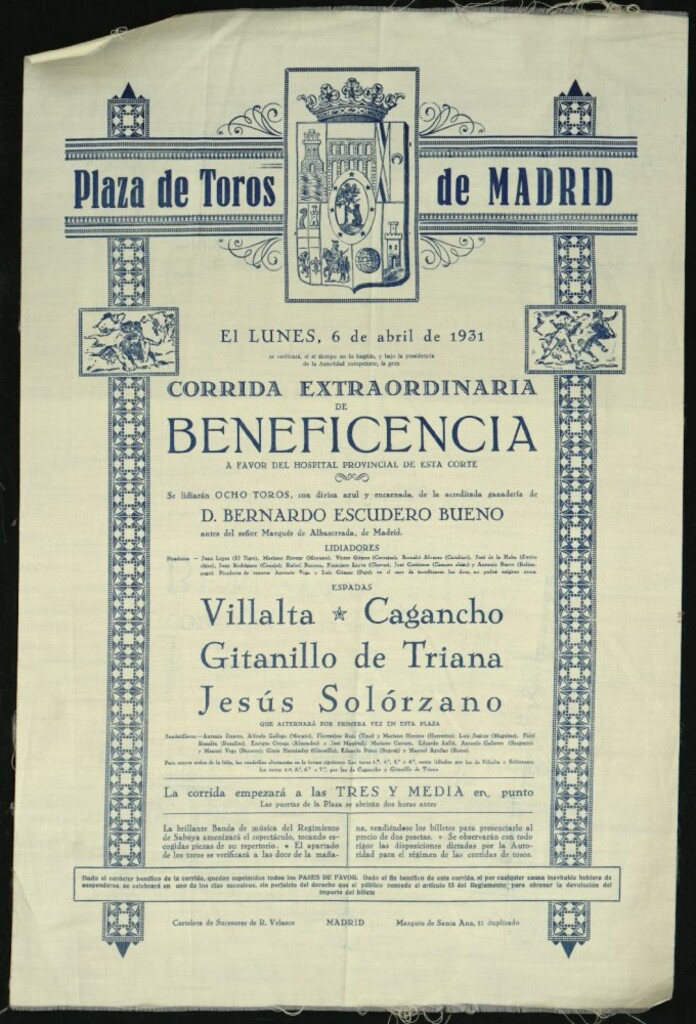 Miniatura de Corrida de toros celebrada el día 6 de abril de 1931