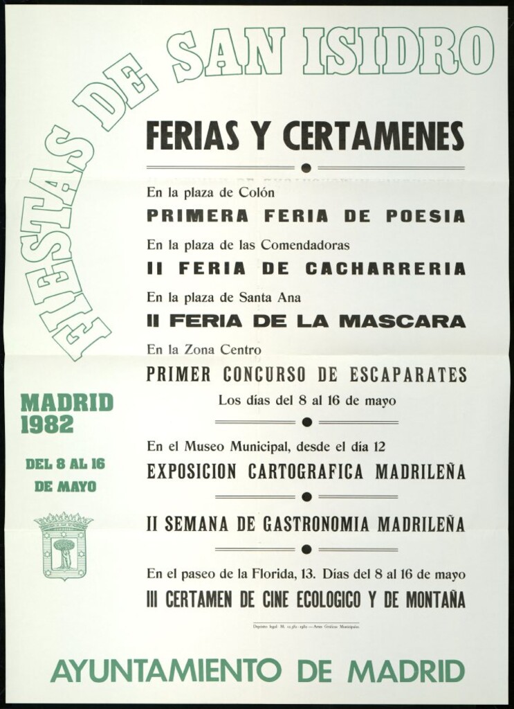 Miniatura de Fiestas de San Isidro, Ferias y Certámenes, 1982
