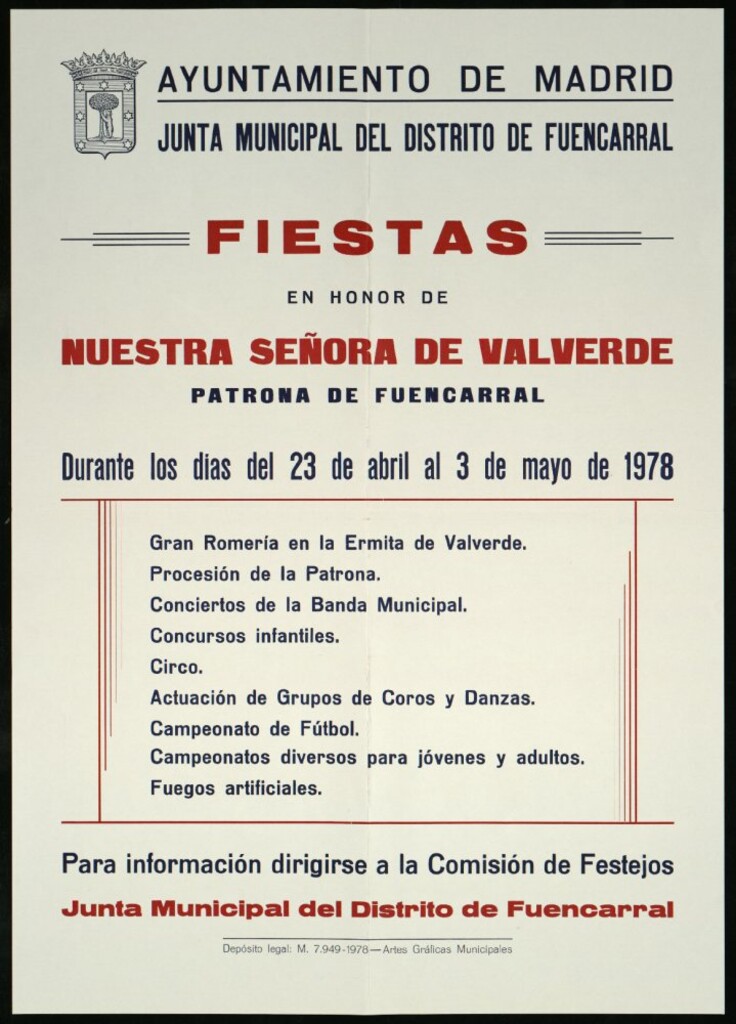 Miniatura de Fiestas de Nuestra Señora de Valverde 1978