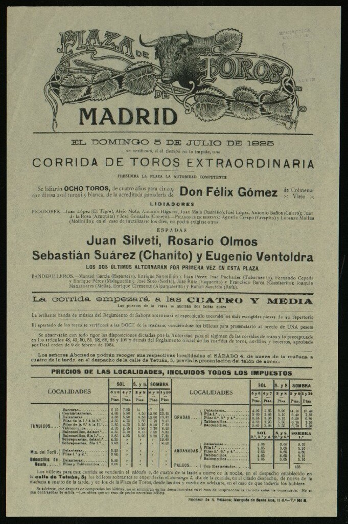 Miniatura de Plaza de Toros de Madrid, 5 de julio de 1925