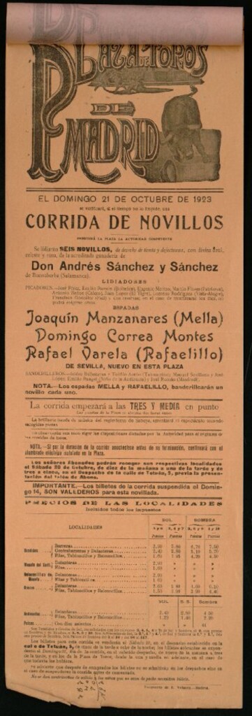 Miniatura de Plaza de Toros de Madrid, 21 de octubre de 1923