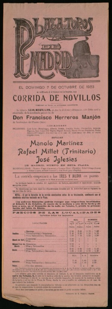Miniatura de Plaza de Toros de Madrid, 7 de octubre de 1923