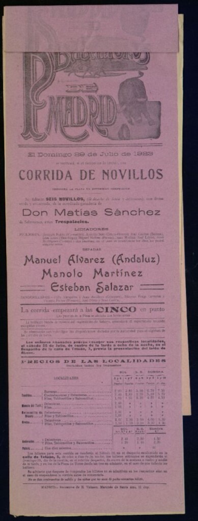 Miniatura de Plaza de Toros de Madrid, 29 de julio de 1923