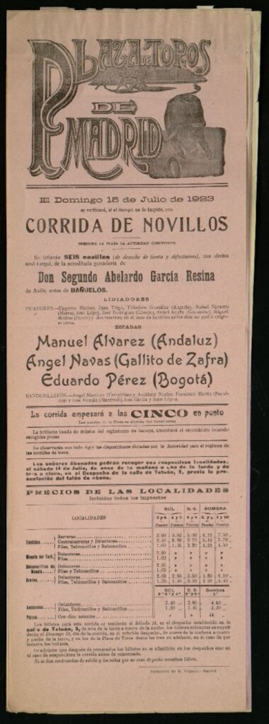 Miniatura de Plaza de Toros de Madrid, 15 de julio de 1923