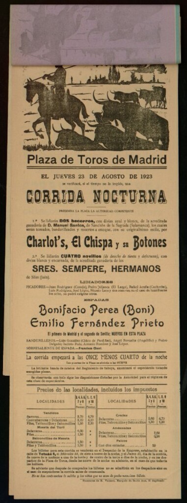 Miniatura de Plaza de Toros de Madrid, 23 de agosto de 1923