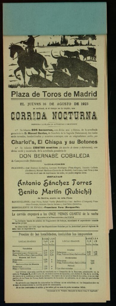 Miniatura de Plaza de Toros de Madrid, 16 de agosto de 1923