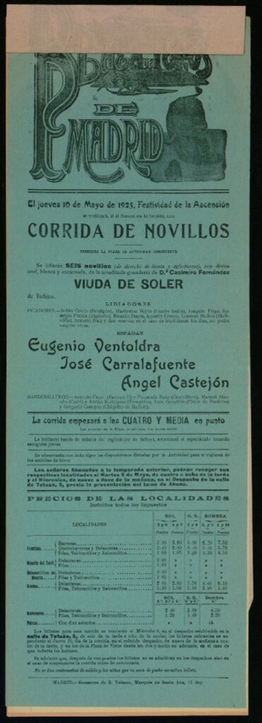 Miniatura de Plaza de Toros de Madrid, 10 de mayo de 1923