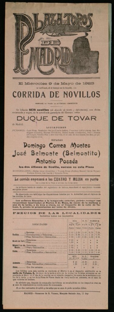 Miniatura de Plaza de Toros de Madrid, 9 de mayo de 1923