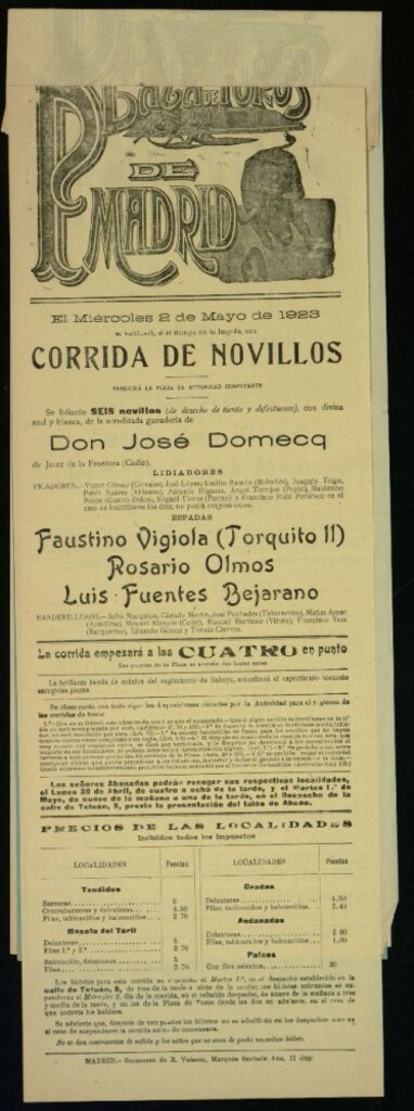 Miniatura de Plaza de Toros de Madrid, 2 de mayo de 1923