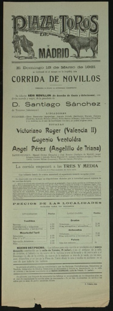 Miniatura de Plaza de Toros de Madrid, 13 de marzo de 1921