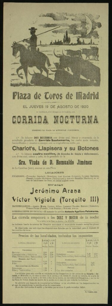 Miniatura de Plaza de Toros de Madrid, 19 de agosto de 1920