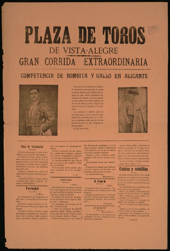 Miniatura de Plaza de Toros de Vista-Alegre, 17 de marzo de 1912