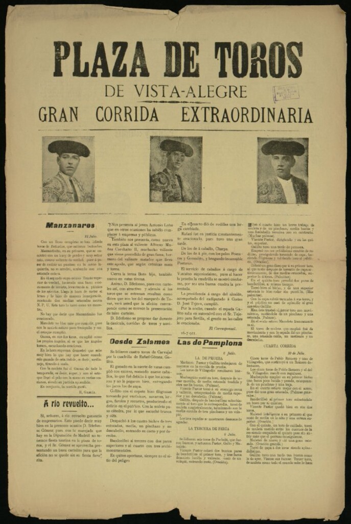 Miniatura de Plaza de Toros de Vista-Alegre, 23 de julio de 1911