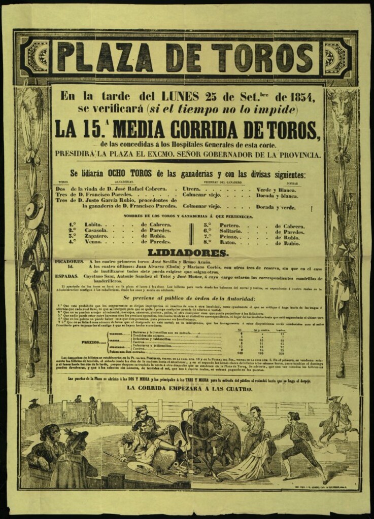 Miniatura de Plaza de Toros de Madrid, 25 de septiembre de 1854
