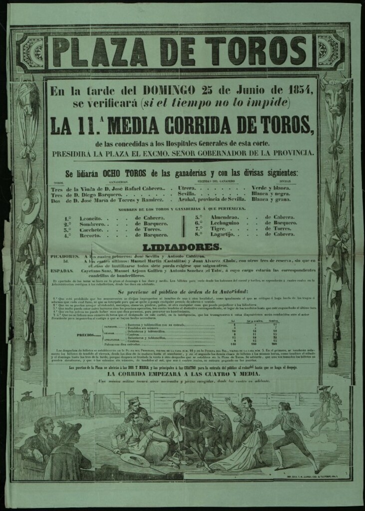 Miniatura de Plaza de Toros de Madrid, 25 de junio de 1854