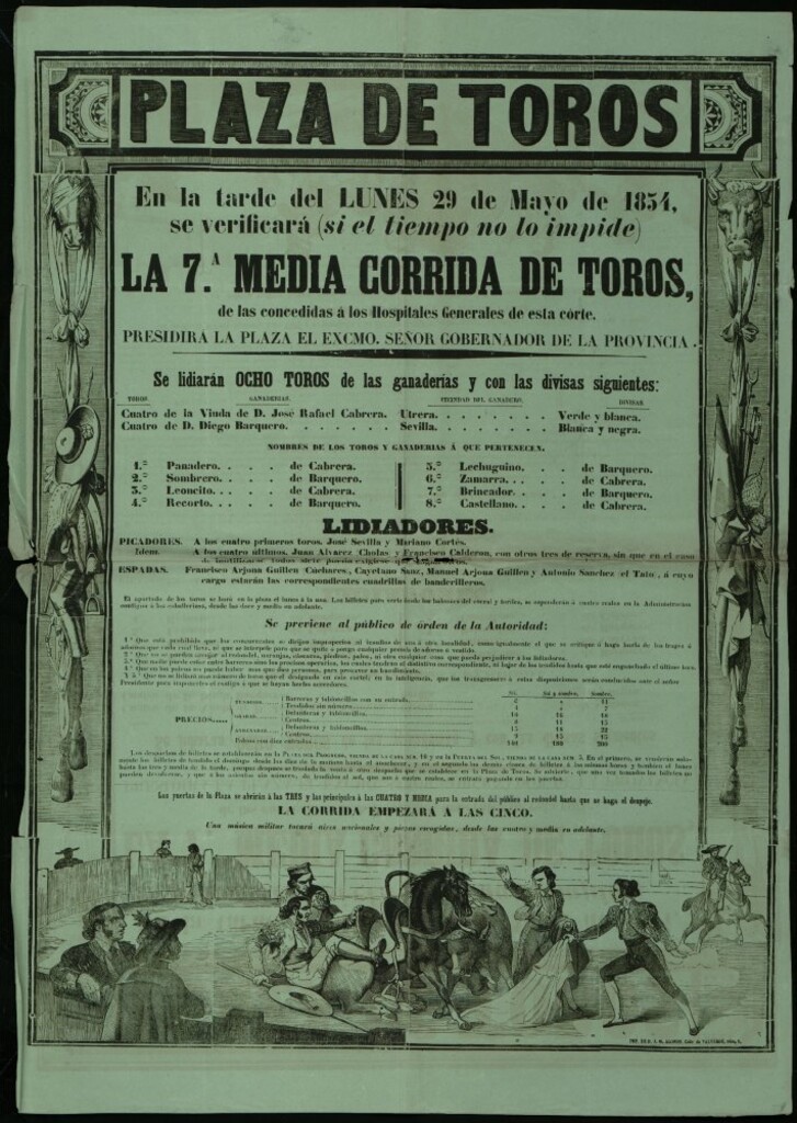 Miniatura de Plaza de Toros de Madrid, 29 de mayo de 1854
