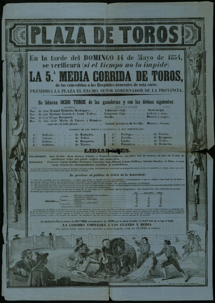 Miniatura de Plaza de Toros de Madrid, 14 de mayo de 1854