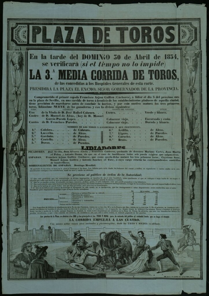 Miniatura de Plaza de Toros de Madrid, 30 de abril de 1854