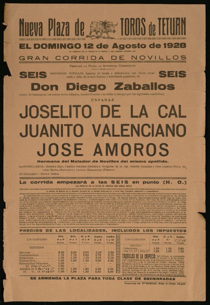 Miniatura de Nueva plaza de toros de Tetuán, domingo 12 de agosto de 1928