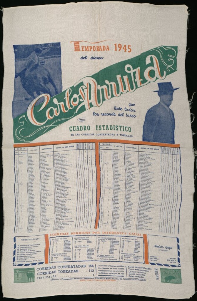 Miniatura de Temporada 1945 del torero Carlos Arruza