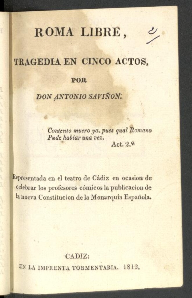 Miniatura de Roma Libre: tragedia en cinco actos