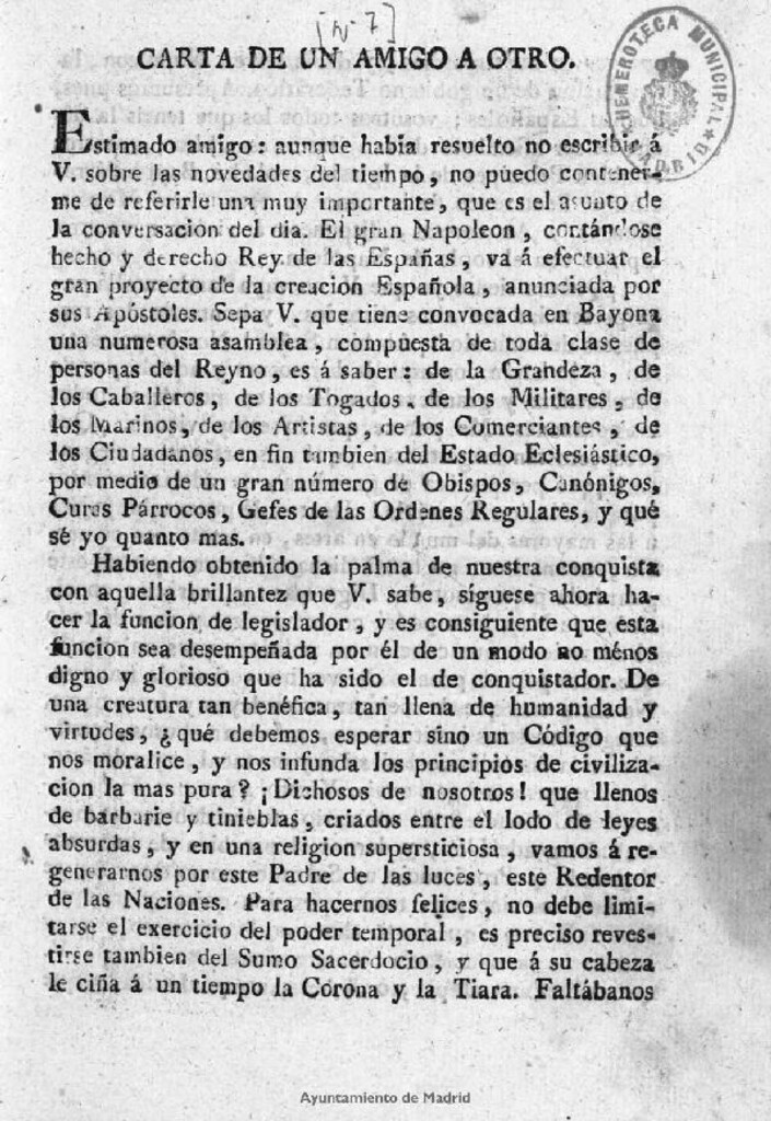 Miniatura de Carta de un amigo a otro