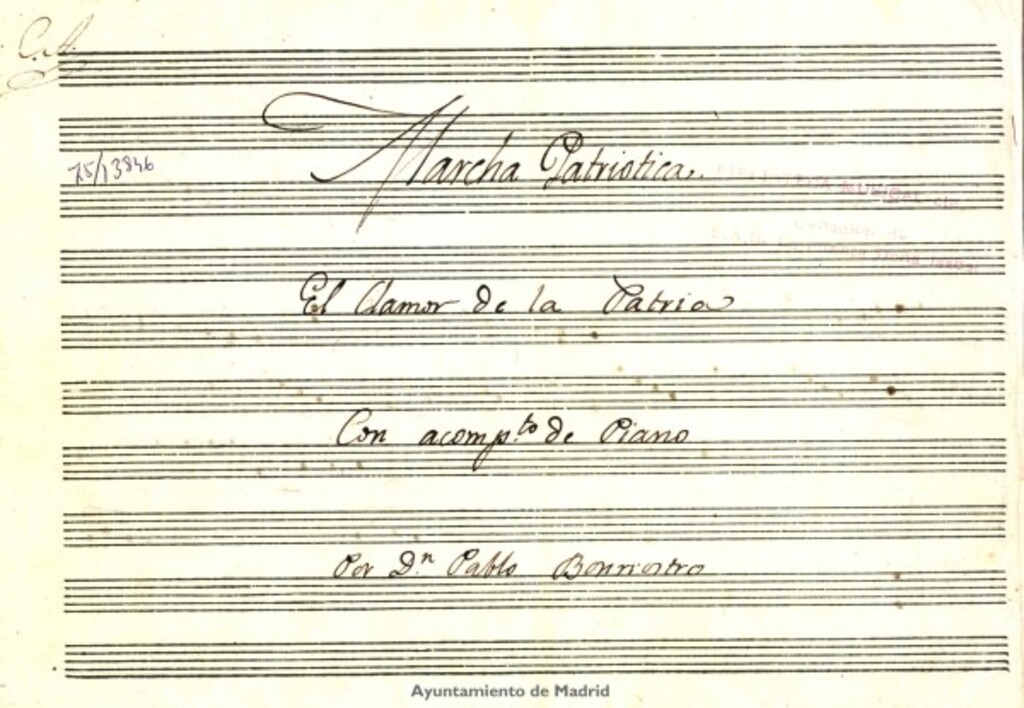 Miniatura de El clamor de la patria [Música manuscrita]