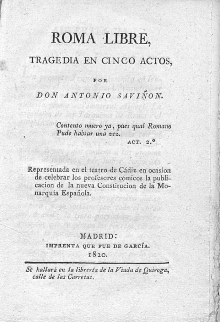 Miniatura de Roma libre: tragedia en cinco actos
