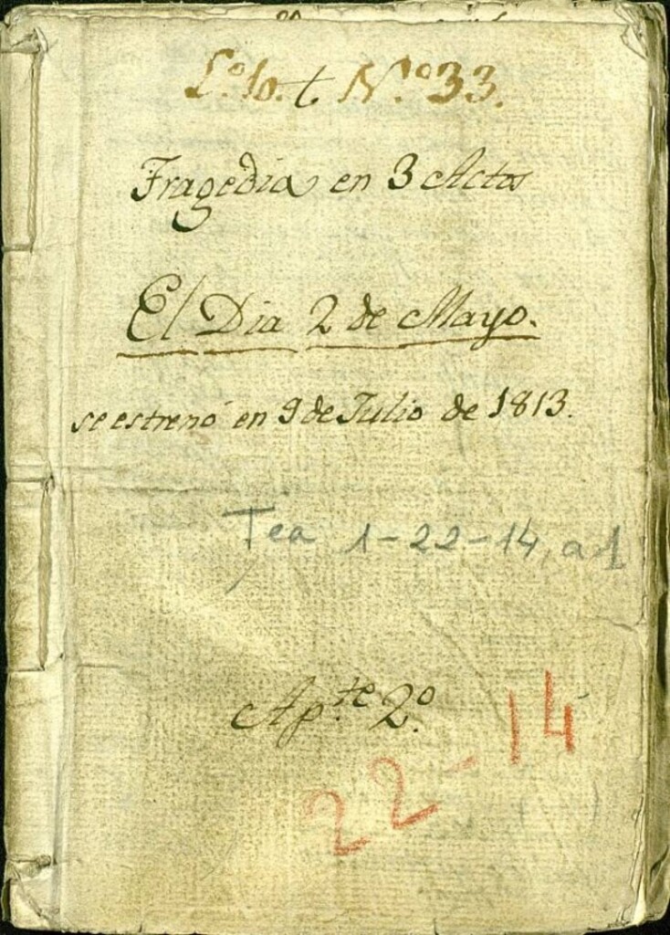 Miniatura de El Día dos de mayo de 1808 en Madrid y muerte heroica de Daoiz y Velarde