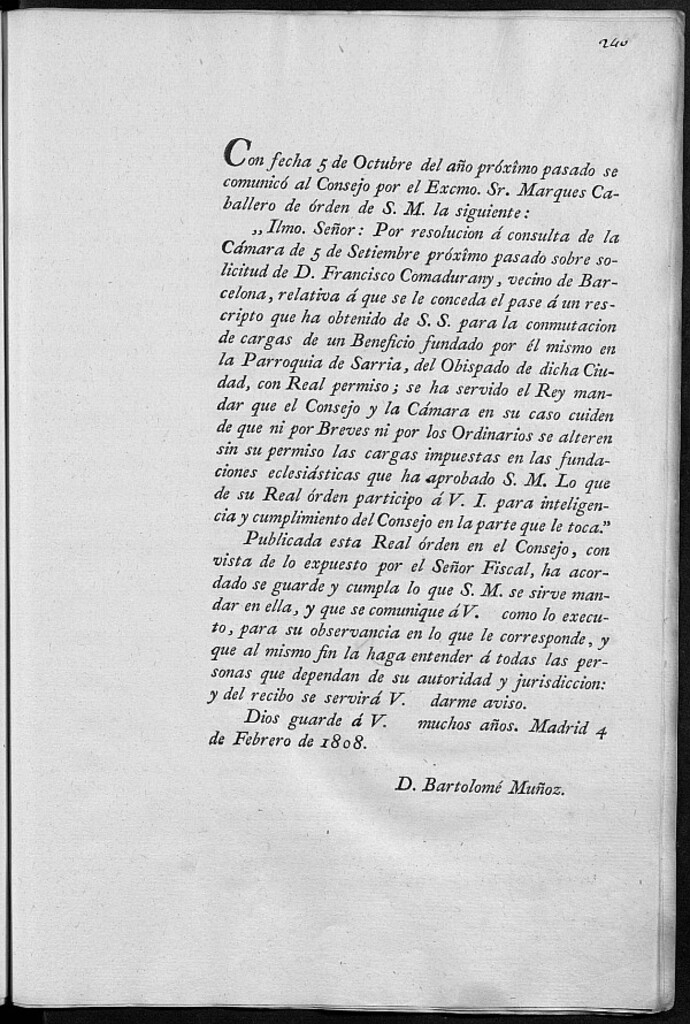 Miniatura de Orden Real, 1808-02-04